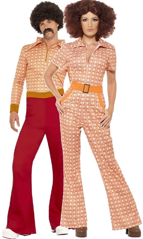 Couples Authentic 70s Fancy Dress Costume | Disco fancy dress, 70s party outfit, 70s fancy dress