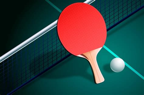 Free Vector | Realistic design table tennis background