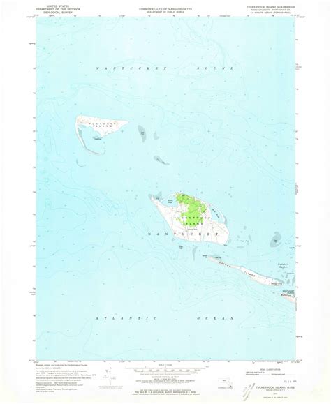 Tuckernuck Island 1972 1973 Old Topo Map Muskeget Island - Etsy