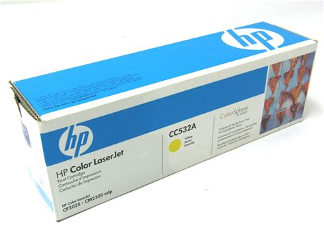 New HP CC532A Yellow ColorSphere Toner Cartridge for LASERJET CP2025 ...