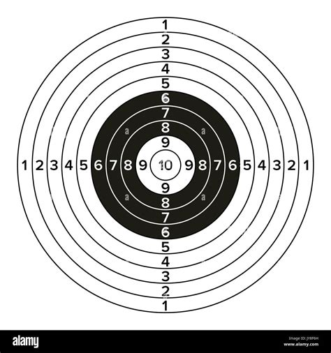 Target Gun Vector. Classic Paper Shooting Target Illustration. For ...