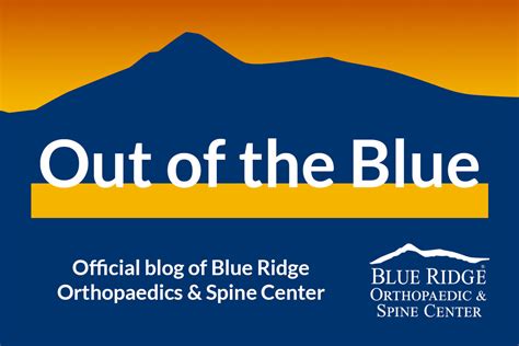 Out of the Blue | Blog of Blue Ridge Orthopaedics