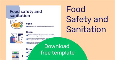 Food Safety and Sanitation | Download Free Poster