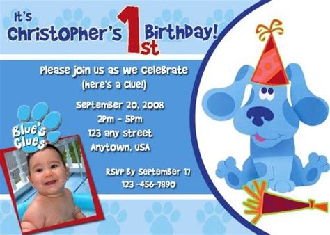 Blues Clues Birthday Invitations Ideas for Cathy 1st Birthday Party ...