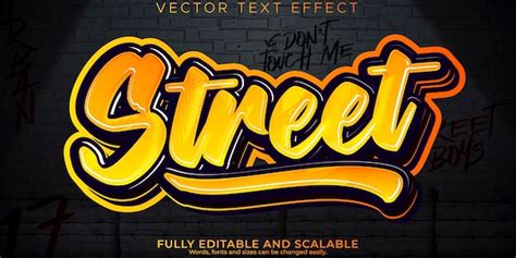 Premium Vector | Graffiti text effect editable spray and street text style