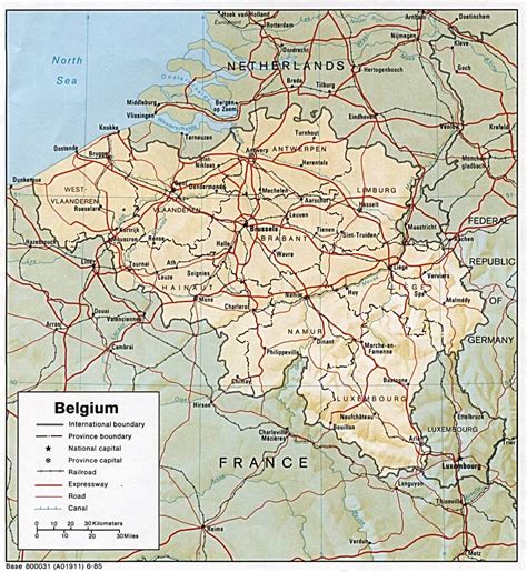 Belgium Highways Map