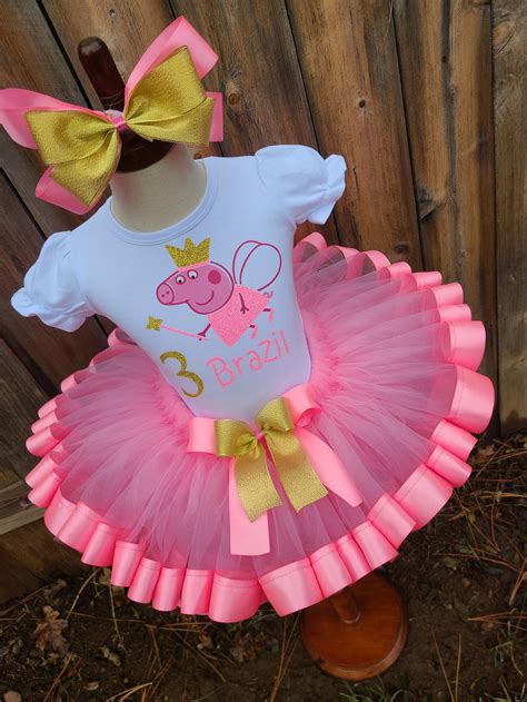 Peppa Pig Birthday Outfit Peppa Pig Tutu Peppa Pig Dress | Etsy