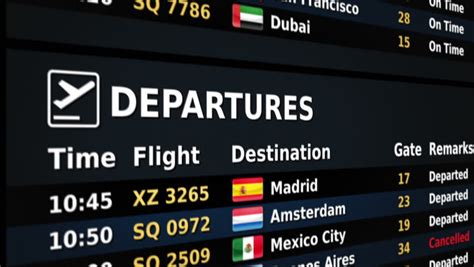 Arrival Departure Board Stock Footage Video - Shutterstock