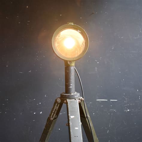 Vintage Military Searchlight on Original Tripod — Vintage and Antique ...