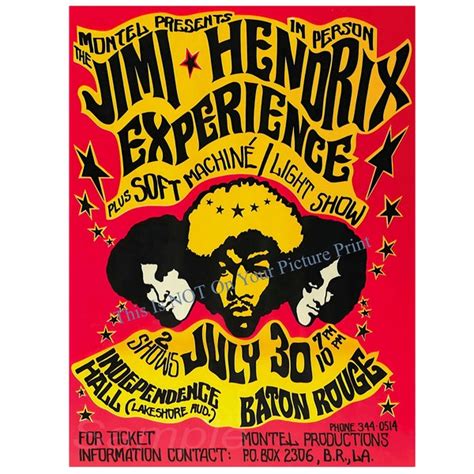 Jimi Hendrix Woodstock Poster - Etsy