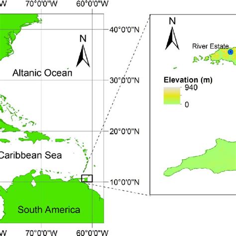 Average monthly rainfall over Trinidad with the standard deviation for ...