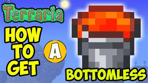 Terraria how to get Bottomless Lava Bucket (EASY) | Terraria 1.4.4.9 Bottomless Lava Bucket ...