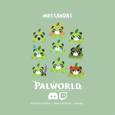 PALWORLD MOSSANDA EMOTES for Discord, Twitch, Streaming, Youtube cute Chibi Mossanda Emoji ...