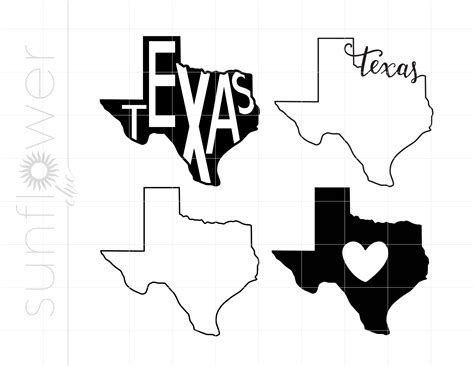 Texas SVG Bundle State of Texas Outline Svg File Texas - Etsy