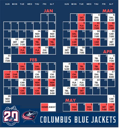 Columbus Blue Jackets 2020-21 Schedule. LET'S GO JACKETS! : r/BlueJackets