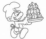 8 Baker Smurf Coloring Page sketch template