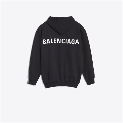 Men's Logo Hoodie Medium Fit in Black | Balenciaga US | Sweatshirts, Women hoodies sweatshirts ...