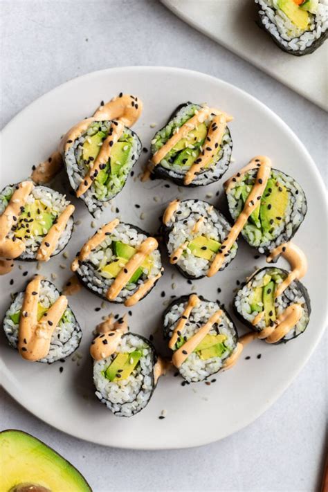 Avocado Roll Sushi - Food with Feeling