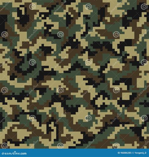 Pixel Camo. Seamless Digital Camouflage Pattern. Military Texture ...