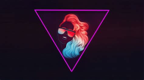 Synth Retrowave Women Triangle Art 4k Wallpaper,HD Artist Wallpapers,4k Wallpapers,Images ...