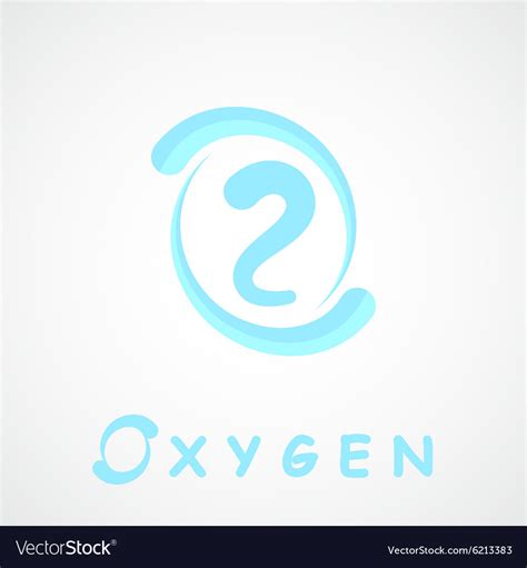 Oxygen logo o2 shape Royalty Free Vector Image