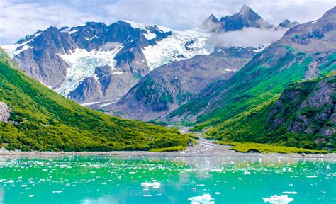 Stunning glacial valley in the Northwestern Fjord within Kenai Fjords ...