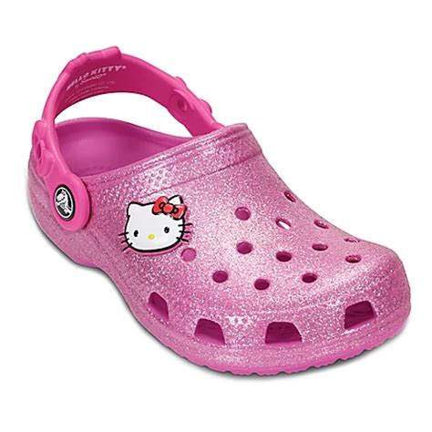 Girls' Shoes > Crocs™ Hello Kitty® Size 4-5 Kids' Glitter Clog in Party Pink from Buy Buy Baby