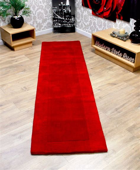 100% Wool Border Thick Quality Modern Long Carpet Hall Way Runner Rug ...