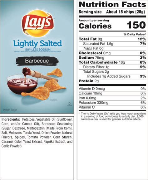 34 Potato Chips Nutrition Label - Labels Design Ideas 2020