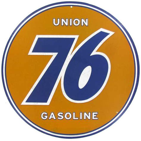 Union 76 Gasoline Embossed Tin Sign | Metal signs, Old gas stations, Tin signs