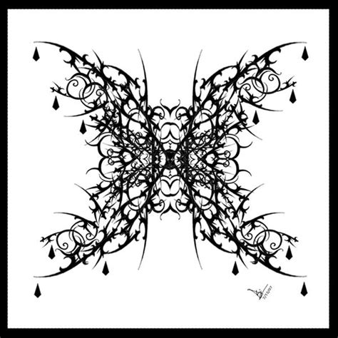 Gothic Butterfly Tattoo V2 by Quicksilverfury on DeviantArt