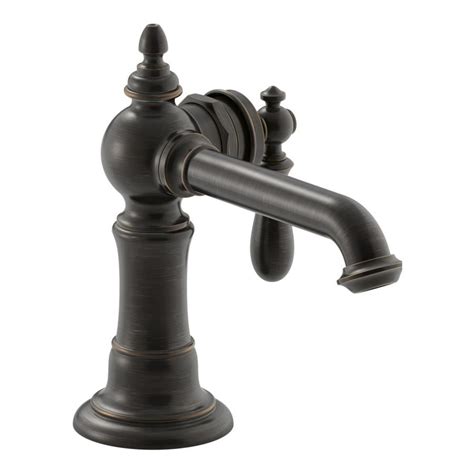 Shop KOHLER Artifacts Oil-Rubbed Bronze 1-Handle Single Hole WaterSense Bathroom Faucet (Drain ...