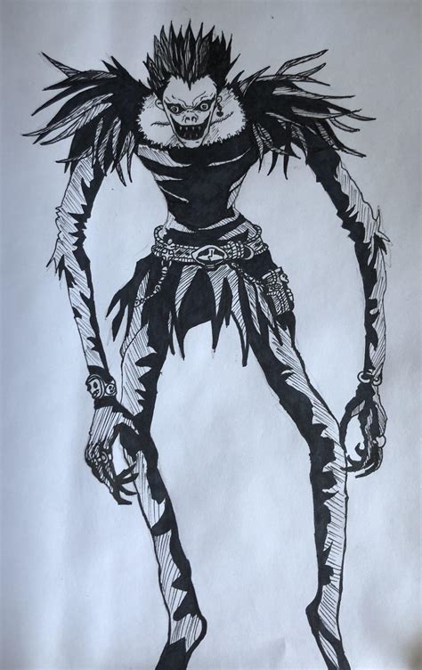 Ryuk Drawing Black And White - Hincharse Wallpaper