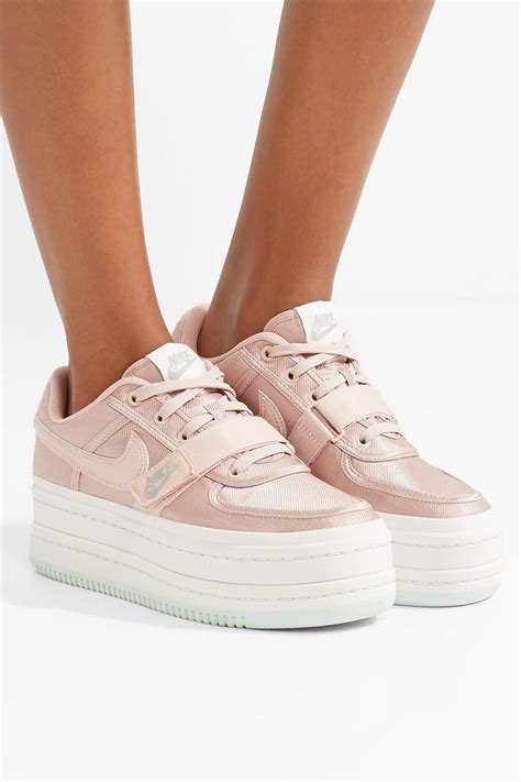 Nike Vandal 2k Faux Leather-trimmed Metallic Faille Platform Sneakers ...