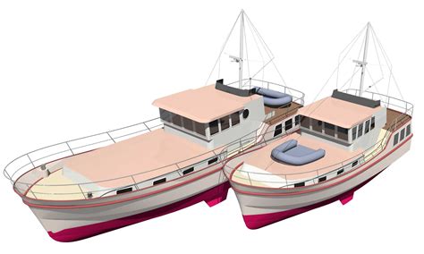 Trawler 52 and 40 self build steel kits | Boat Design Net