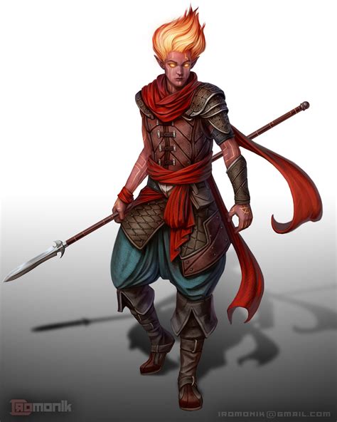 [ART] Fire Genasi Character art : r/DnD