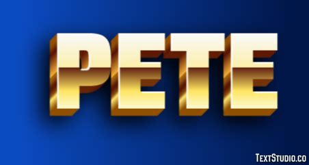 Pete Text Effect and Logo Design Name