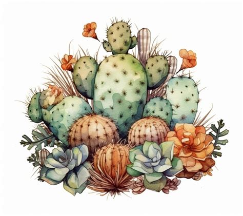 Succulent And Cactus Art Free Stock Photo - Public Domain Pictures