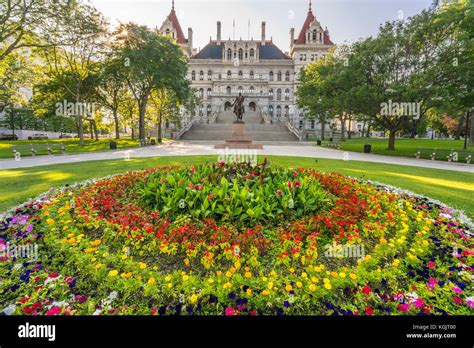 New York State Capitol Building from West Capitol Park in Albany. New York Stock Photo - Alamy