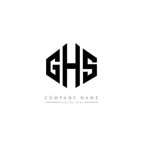 GHS letter logo design with polygon shape. GHS polygon and cube shape ...