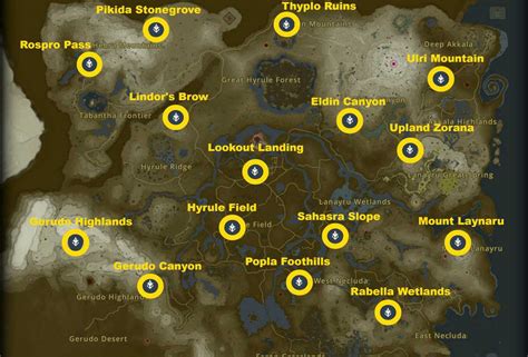 Zelda: Tears Of The Kingdom All Skyview Towers Locations And Maps