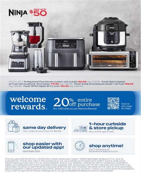 Bed Bath & Beyond Weekly Ad Sep 19 – Oct 02, 2022