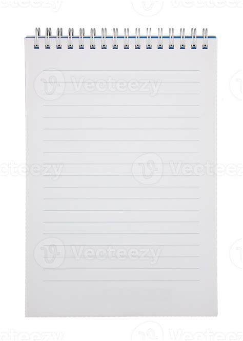 Blank notebook paper with ring spine on transparent background png file 29892483 PNG