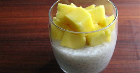 Coconut Milk Sago Pudding with Mango Recipe by Hiroko Liston - Cookpad