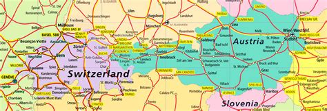 Map Of Germany And Austria And Switzerland