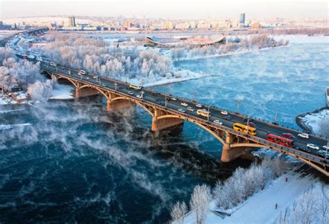 Concrete miracle of Krasnoyarsk - a bridge across the Yenisei, two ...