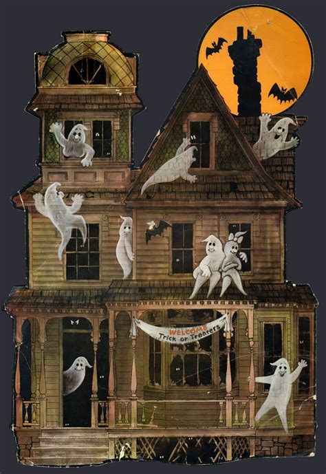 Vintage Halloween Decoration | Halloween images, Halloween haunted house decorations, Vintage ...