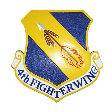 4th Fighter Wing Emblem – American Plaque Company – Military Plaques, emblems, seals,shadow ...