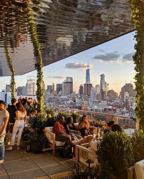 The Public Hotel's Rooftop Garden has one of the best views of Manhattan Rooftop Garden Nyc, New ...