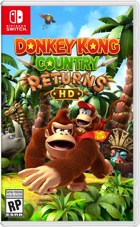 Donkey Kong Country Returns HD boxart, screenshots